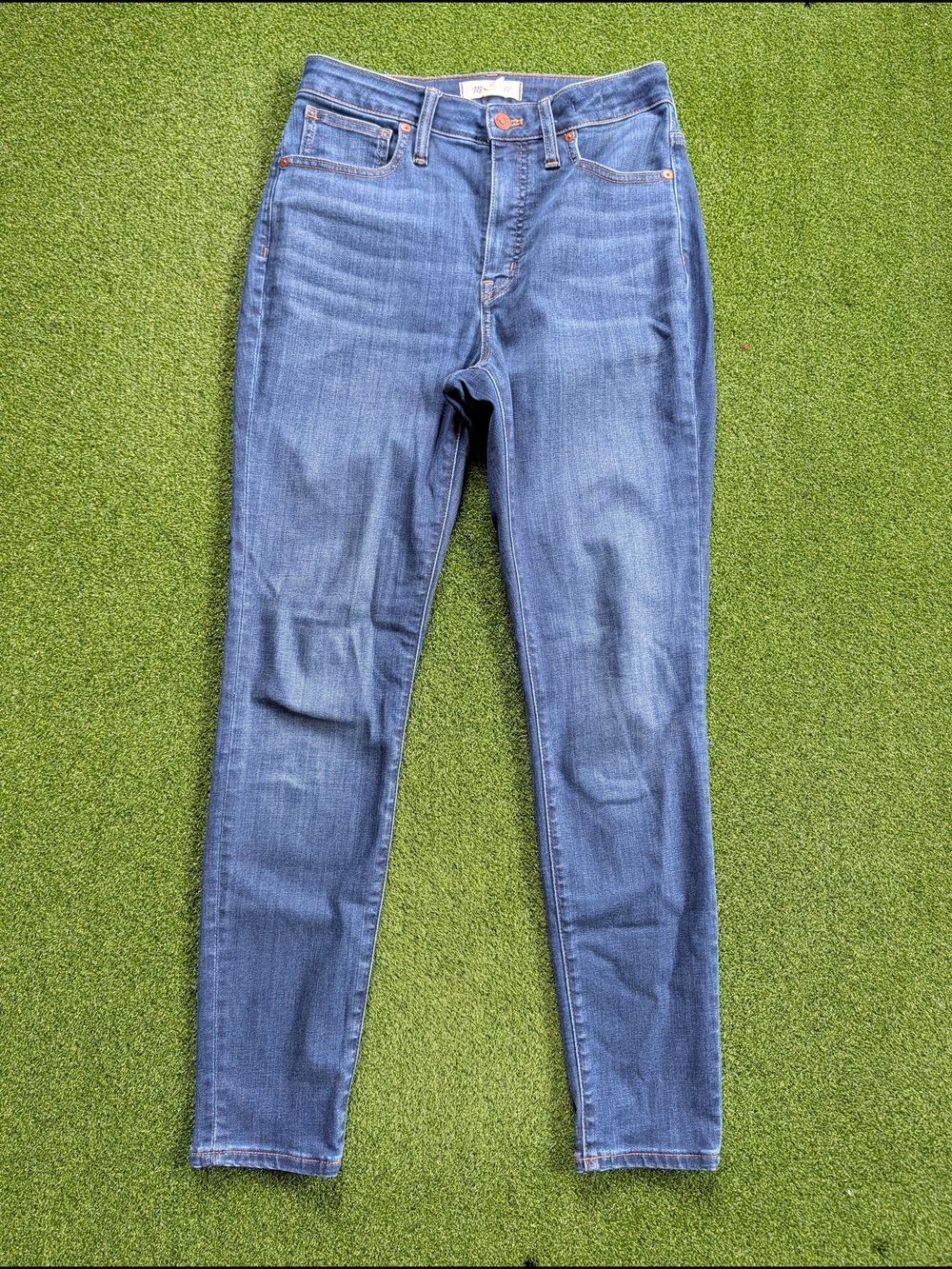Madewell Womens Sussex Wash Blue Curvy High Rise Skinny Jeans Size 27 - Picture 5 of 15